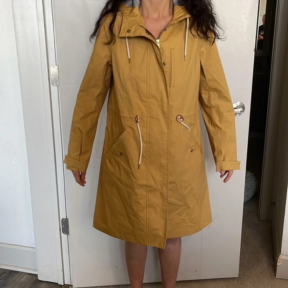 MADE & CRAFTED RARE Levi’s Rain Jacket size 0 - trim BOVINE LEATHER - GOOD C - Picture 6 of 17